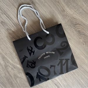 FRANCK MULLER Black Shopping Bag / Gift Bag 8.60x8.25x5.30 inches